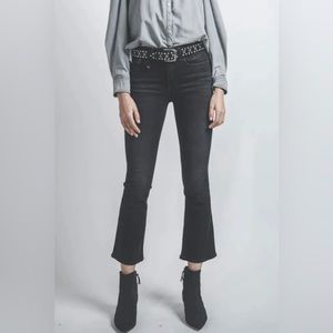 R13 Kick Fit High Waist Crop Jeans In black 26